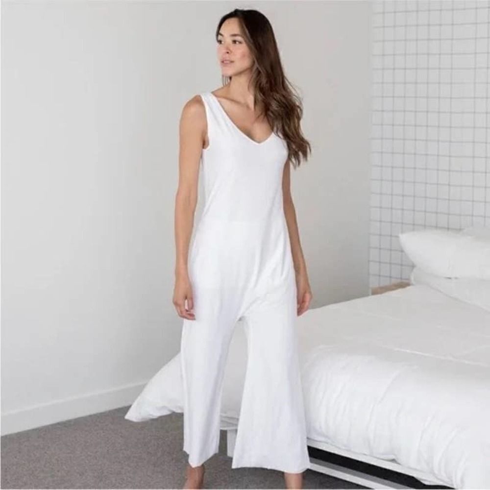Lunya COOL ROMPER SINCERE WHITE Small